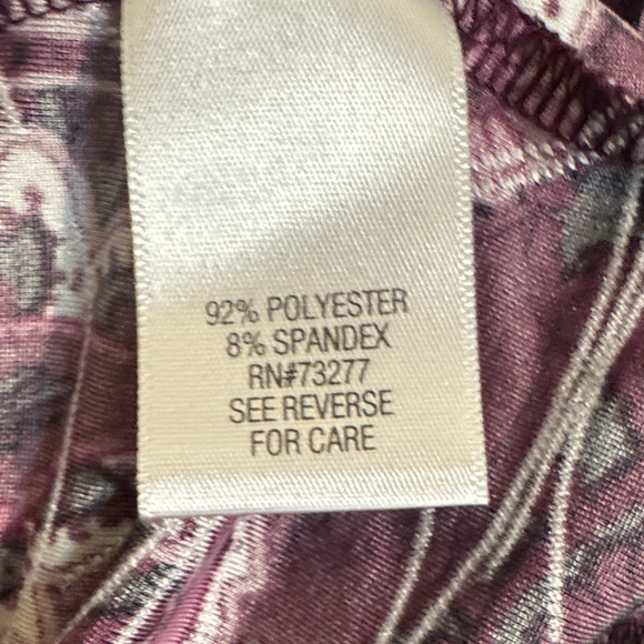 Croft & Barrow Paisley Tunic - Black and Pink - Picture 3 of 4